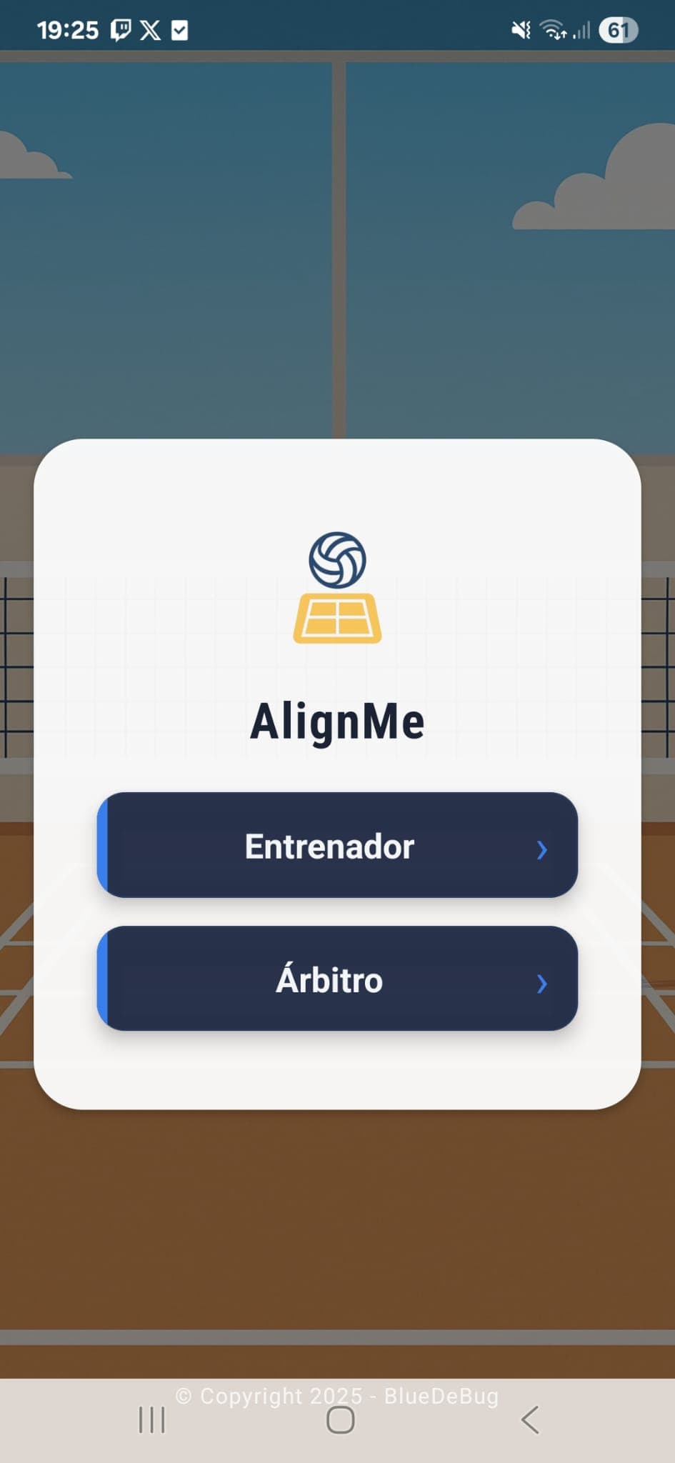 Pantalla principal de AlignMe