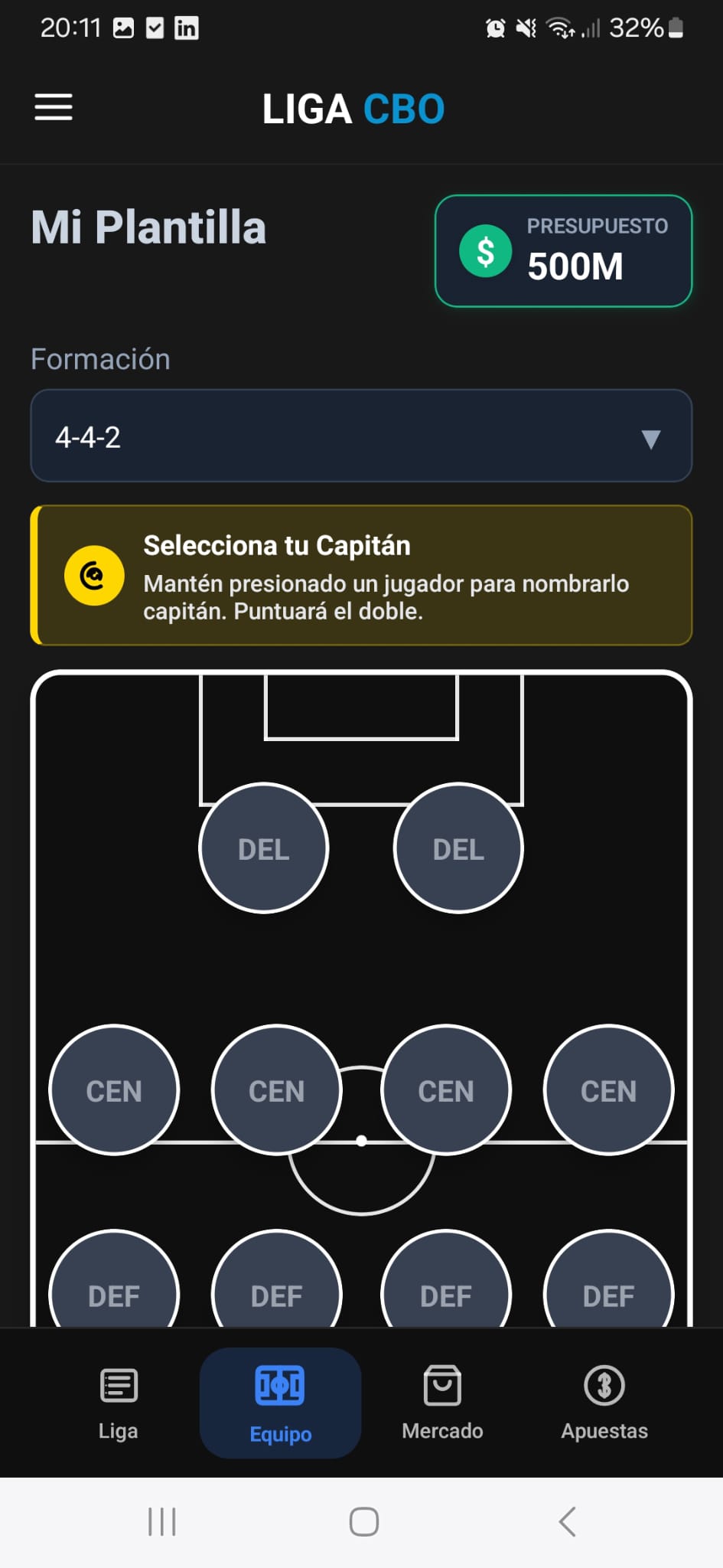 DreamLeague Plantilla